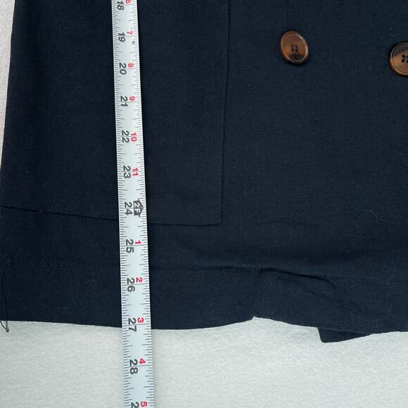 Anthropologie Amadi Kayne Double Breasted Blazer Navy Blue Women's Size Small - Picture 13 of 16